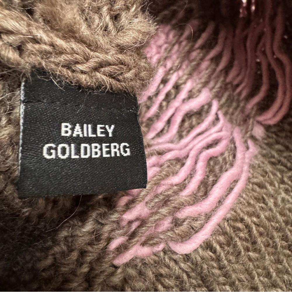 Bailey Goldberg Knit Intarsia Beanies Wool Mohair Hat - Picture 5 of 7